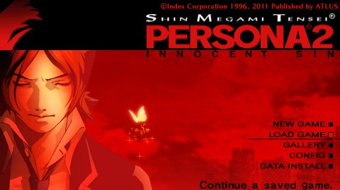 Shin Megami Tensei: Persona 2: Innocent Sin title screen for PSP